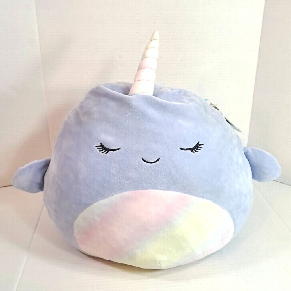 NWT 2021 KellyToys Squishmallow 18" Naomi the Narwhal Plush Whale Toy Plushie